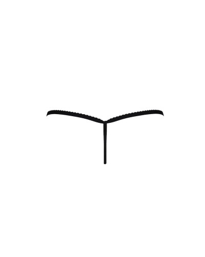 Трусики мереживні Passion Exclusive ATHENA THONG L/XL, black - Фото №4