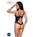 Боді з еко-шкіри та мережива Passion LOONA BODY L/XL, black - Фото №2