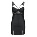 Бэби-долл из эко-кожи и кружева Passion LOONA CHEMISE L/XL, black - Фото №5