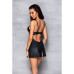 Бебі-дол з еко-шкіри та мережива Passion LOONA CHEMISE XXL/XXXL, black - Фото №4