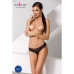 Кружевные трусики-танга с атласным бантиком Passion NAJA THONG L/XL, black - Фото №3