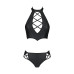Комплект из эко-кожи Passion NANACY BIKINI XXL/XXXL, black, бра и трусики с имитацией шнуровки - Фото №5