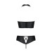 Комплект из эко-кожи Passion NANACY BIKINI XXL/XXXL, black, бра и трусики с имитацией шнуровки - Фото №6