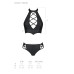 Комплект из эко-кожи Passion NANACY BIKINI XXL/XXXL, black, бра и трусики с имитацией шнуровки - Фото №7