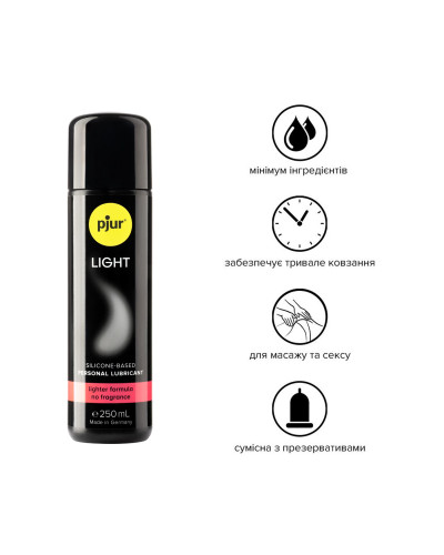 Силиконовая смазка pjur Light 250 мл самая жидкая, 2-в-1 для секса и массажа - Фото №2