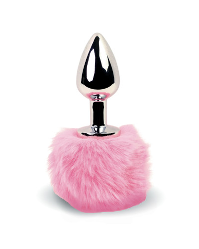 Анальна пробка FeelzToys - Bunny Tails Butt Plug Pink - Фото №1