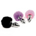 Анальна пробка FeelzToys - Bunny Tails Butt Plug Purple - Фото №4