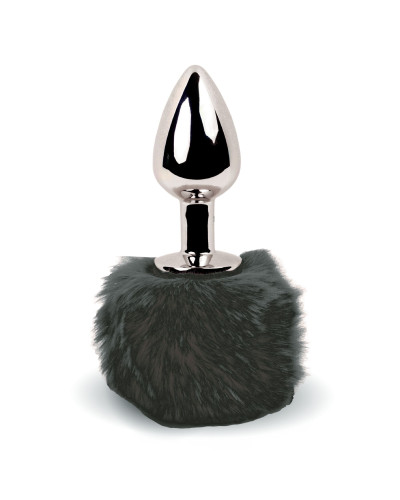 Анальная пробка FeelzToys - Bunny Tails Butt Plug Black - Фото №1