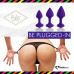Набір силіконових анальних пробок FeelzToys - Bibi Butt Plug Set 3 pcs Purple - Фото №5