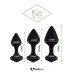 Набір силіконових анальних пробок FeelzToys - Bibi Butt Plug Set 3 pcs Black - Фото №2