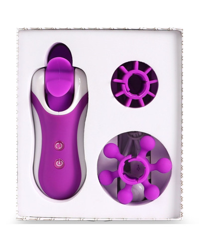 Стимулятор с имитацией оральных ласк FeelzToys - Clitella Oral Clitoral Stimulator Purple - Фото №5