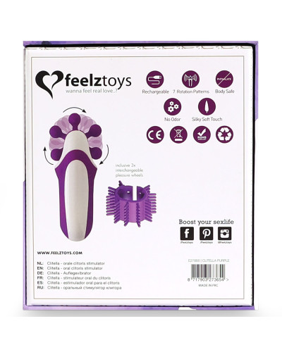 Стимулятор с имитацией оральных ласк FeelzToys - Clitella Oral Clitoral Stimulator Purple - Фото №7