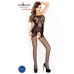 Бодістокінг Passion BS021 black, комбінезон, дрібна сіточка по тілу, велика сітка на ногах - Фото №2
