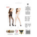 Бодістокінг Passion BS021 black, комбінезон, дрібна сіточка по тілу, велика сітка на ногах - Фото №6