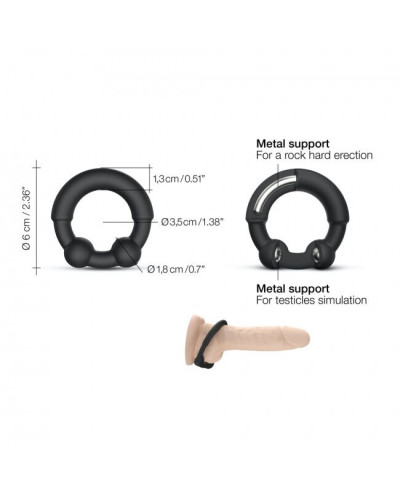 Ерекційне кільце з металевими вставками Dorcel STRONGER RING - Фото №4