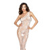 Бодістокінг Passion BS036 white, комбінезон, лямки через одне плече - Фото №1