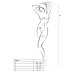 Бодістокінг Passion BS036 white, комбінезон, лямки через одне плече - Фото №4