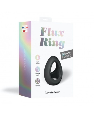 Ерекційне кільце подвійне Love To Love FLUX RING - BLACK ONYX - Фото №7