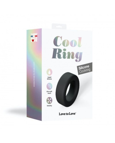 Ерекційне кільце широке Love To Love COOL RING - BLACK ONYX - Фото №6