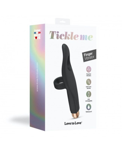Вібратор на палець Love To Love Tickle me - BLACK ONYX перезаряджається, 3 варіанти використання - Фото №7