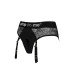 Кружевные трусы для страпона с подвязками для чулок Strap-On-Me DIVA HARNESS, S - Фото №2