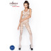 Бодістокінг Passion BS045 white, комбінезон, імітація панчох і боді - Фото №2