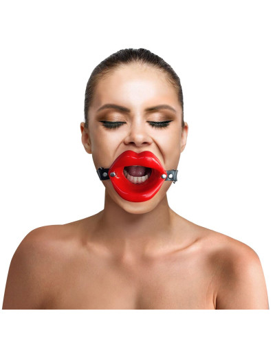 Кляп-розширювач у формі губ Art of Sex – Gag Lips, натуральна шкіра - Фото №1