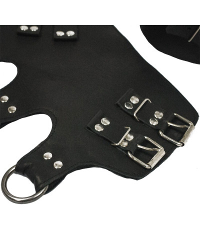 Поножи-манжеты для подвеса за ноги Art of Sex – Leg Cuffs For Suspension, черные, натуральная кожа - Фото №4