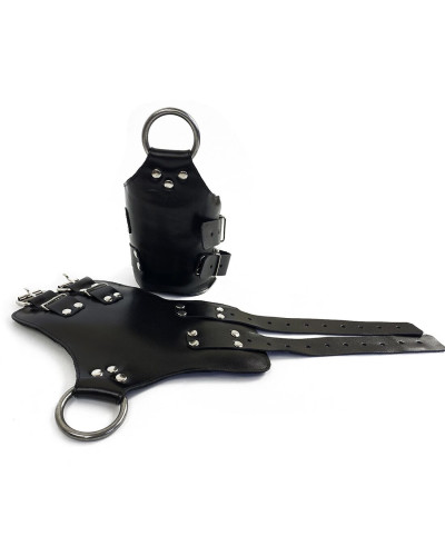 Манжети для підвісу за руки Art of Sex – Kinky Hand Cuffs For Suspension, чорні, натуральна шкіра - Фото №2