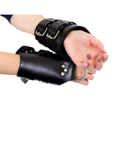 Манжети для підвісу за руки Art of Sex – Kinky Hand Cuffs For Suspension, чорні, натуральна шкіра - Фото №6