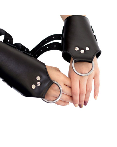 Манжети для підвісу за руки Art of Sex – Kinky Hand Cuffs For Suspension, чорні, натуральна шкіра - Фото №7
