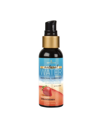 Смазка на водной основе Sensuva Natural Water-Based Strawberry (57 мл) без глицерина и парабенов - Фото №1