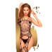 Бодистокинг с фрактальным узором и имитацией чулок Penthouse - Fatal Look Black S/L - Фото №1