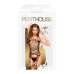 Бодистокинг с фрактальным узором и имитацией чулок Penthouse - Fatal Look Black S/L - Фото №3