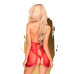 Комплект сорочка в стиле 60-х и трусики с доступом Penthouse - Libido Boost Red S/M - Фото №2
