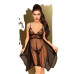 Бэби-долл с ажурным браллетом и ассиметричным подолом Penthouse - Naughty Doll Black L/XL - Фото №1