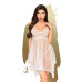 Бебі-дол з ажурним бралетом та асиметричним подолом Penthouse - Naughty Doll White S/M - Фото №1