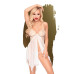Бебі-дол з ажурним бралетом та високим розрізом Penthouse - Sweet Beast White M/L - Фото №1