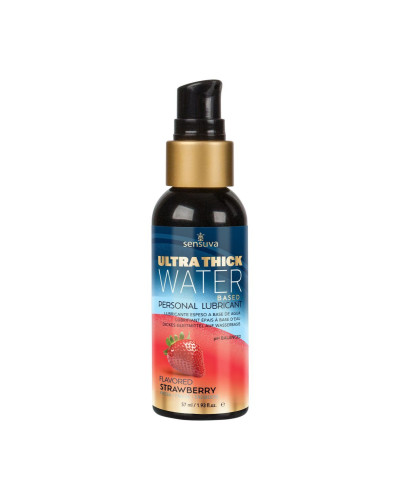 Густа змазка на водній основі Sensuva UltraThick Water-Based Strawberry (57 мл) без парабенів - Фото №1