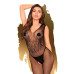 Бодістокінг з візерунком у вигляді крил та метелика Penthouse - Wild catch black XL - Фото №1