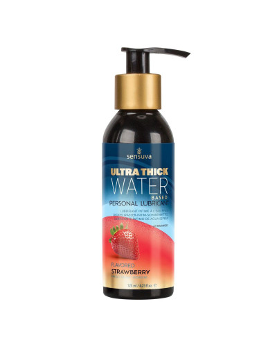 Густа змазка на водній основі Sensuva UltraThick Water-Based Strawberry (125 мл) без парабенів - Фото №1