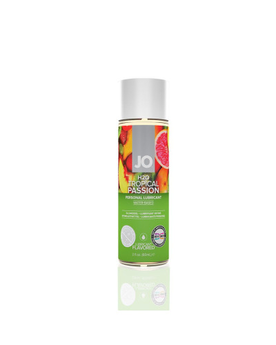 Смазка на водной основе JO H2O — Tropical Passion (60 мл) без сахара, растительный глицерин - Фото №1