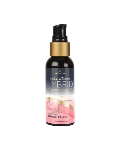 Змазка водно-силіконова Sensuva Hybrid Cotton Candy (57 мл) без цукру, можна для оральних пестощів - Фото №1