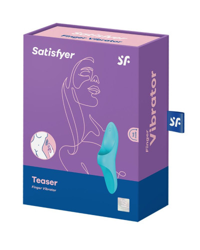 Вибратор на палец Satisfyer Teaser Light Blue - Фото №6