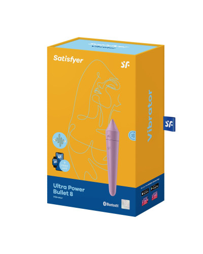 Смарт-минивибратор Satisfyer Ultra Power Bullet 8 Lilac - Фото №6