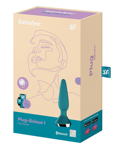 Анальная смарт-вибропробка Satisfyer Plug-ilicious 1 Petrol - Фото №6