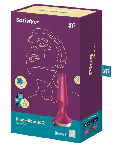 Анальная смарт-вибропробка Satisfyer Plug-ilicious 2 Berry - Фото №5
