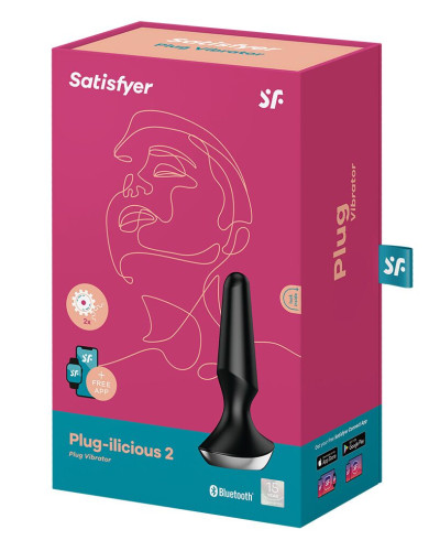 Анальная смарт-вибропробка Satisfyer Plug-ilicious 2 Black - Фото №5