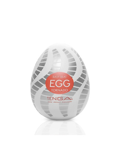 Мастурбатор-яйце Tenga Egg Tornado зі спірально-геометричним рельєфом - Фото №1