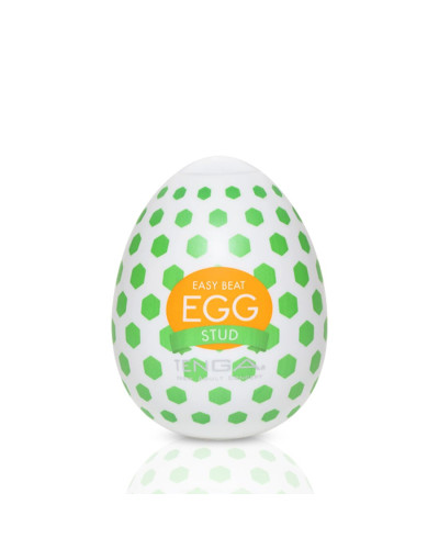 Мастурбатор-яйце Tenga Egg Stud із шестикутними виступами - Фото №1